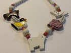 Vintage Hand-Painted Barnyard Animal Statement Necklace Cow Pig Horse Rabbit  — photo 5