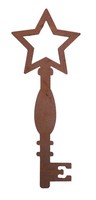 Deko SchlüSsel Stern L: 19 Cm Im Rost Design - SternschlüSsel, Weihnachtsdeko