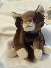 Beanie Babies Baby Ty Pounce The Cat 2 Tone Browns 1997 Retired Collectible