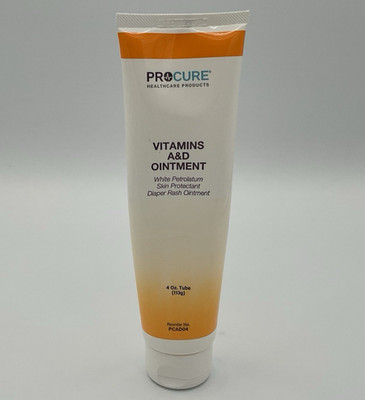 ProCure Vitamins A&D Ointment 4oz White Petrolaturn Skin Protectant NEW EXP1026