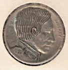 Modern Hobo Nickel Warren G. Harding on 1937 Buffalo Nickel Done by John Dorusa