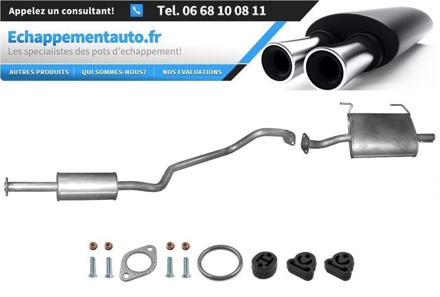 Échappement Nissan Almera berline tube silencieux essence 203005M370 acier