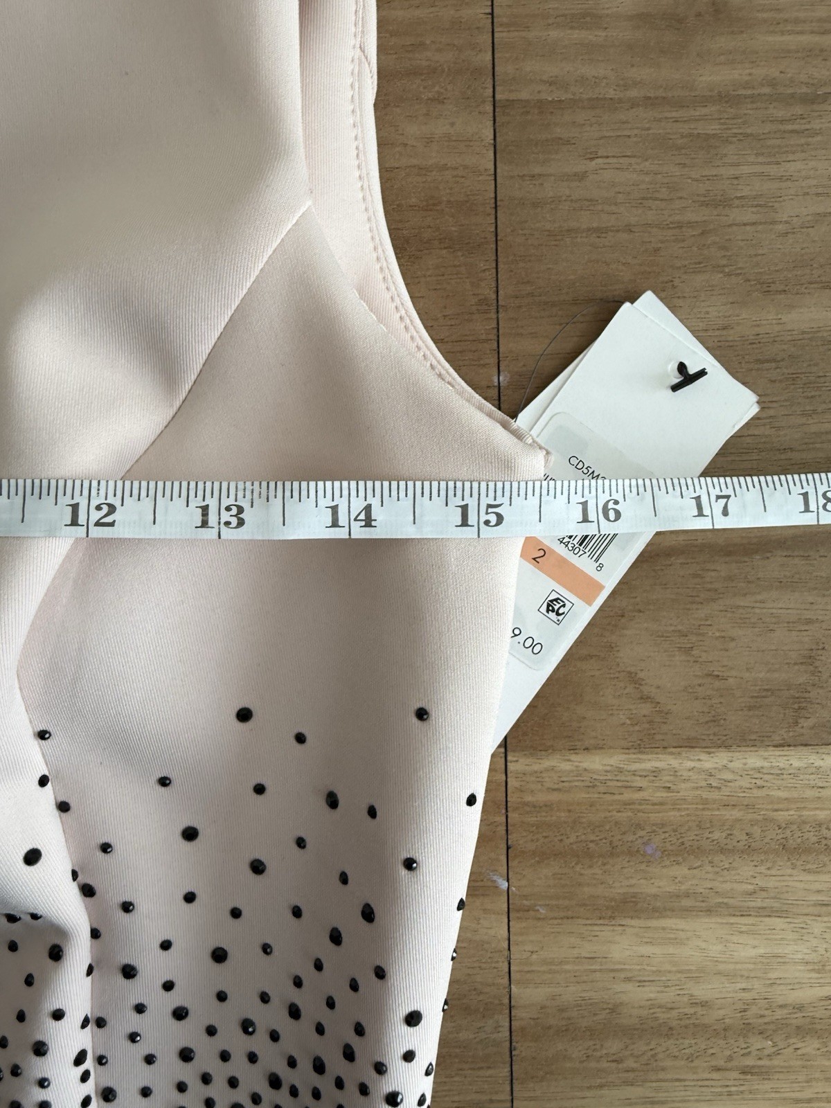 Calvin Klein Blush Black Rhinestone Sheath Dress Size 2 Sleeveless Cocktail  NWT thumbnail 9