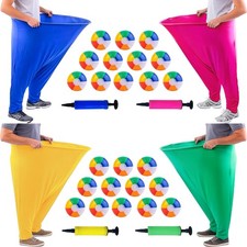 Granny Pants Yard Game Sets,4 PCS Oversized Fun Party Game Pants with 24 Boun...