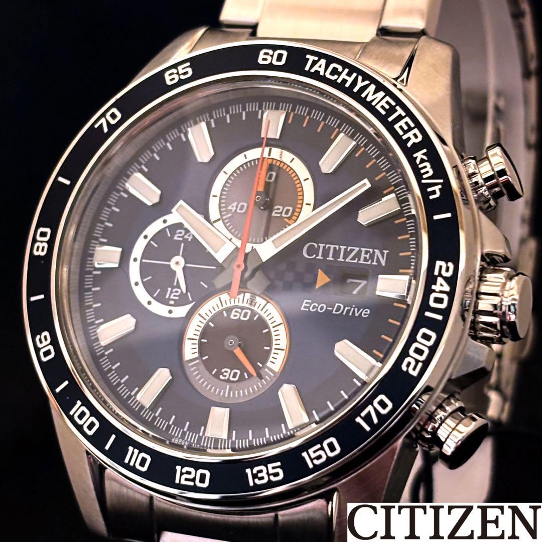 CITIZEN Eco-Drive チタン　腕時計　B612 Citizen Eco-Drive B612-S128218 Chronograph Blue Silver 100M