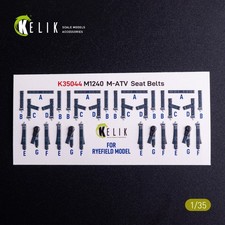 1/35 Kelik K35044 M1240A M-ATV seat belts - interior 3D decals for RFM kit