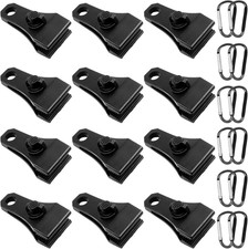 Upgrade Large Tarp Clips Heavy Duty Lock Grip - Total 24 PCs Tarp Clamps Thumb S
