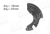 AIC Ankerblech Spritzblech Bremsscheibe Vorne Links FüR VW Audi Passat Variant