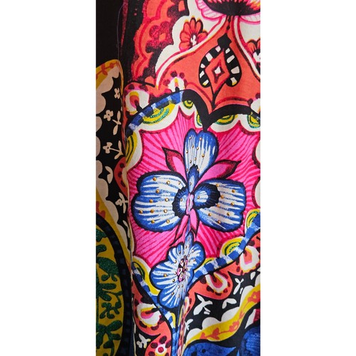 ¡NUEVO CON ETIQUETAS! Top túnica con dobladillo asimétrico Desigual, precioso estampado, algodón, talla XL - Imagen 3 de 12