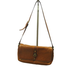 Etienne Aigner Pebbled Leather Flap Shoulder Bag Purse Tan Vintage Crossbody