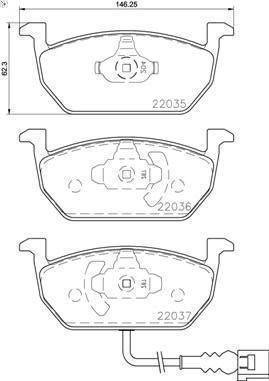 Juego Pastillas Freno, Freno Disco BREMBO P 85 137 SEAT LEON (5F1) 1 2018-202 - Imagen 1 de 6