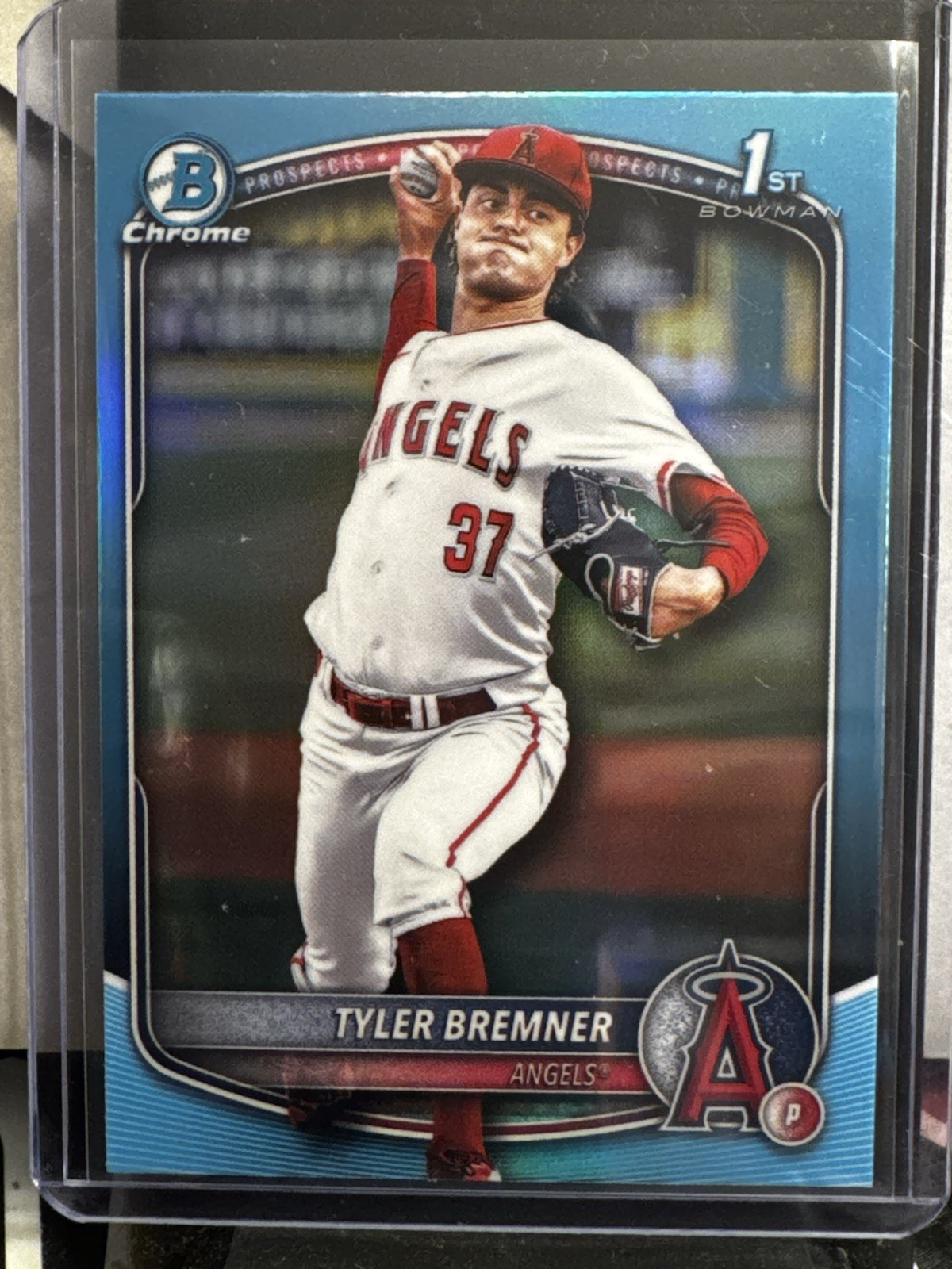 2025 Bowman Draft Chrome Tyler Bremner Bowman 1st Sky Blue Refractor SP BDC-37