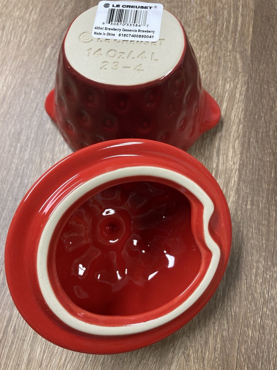 Strawberry LE CREUSET 14 Oz Mini Petite Casserole Stoneware