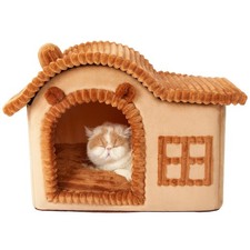 Jiupety Chimney Cat House & Bed Cave For Indoor Cats & Small Dogs, Cute Design
