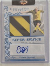 Leaf In The Game Used Sports Super Swatch Erling Haaland Autograph Patch 1/5