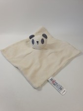 George Panda Comforter Grey Bear Cream Waffle Effect Asda Baby Soother Blanket