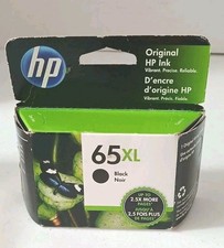 HP 65XL Genuine Black Ink Cartridge New Sealed Exp 12/ 2022
