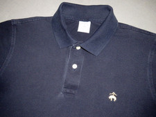 Brooks Brothers Navy Blue Pique Cotton Slim Fit Polo Shirt Men's Medium