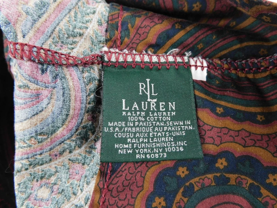 Ralph Lauren Greycliff Fundas de Almohada Estándar Paisley Algodón Satén Par (2) Foto 4 de 4