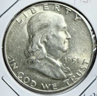 1951-P Franklin Silver Half Dollar - AU / BU - Free Shipping USA - (6-20)
