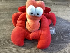 Disney The Little Mermaid Sebastian Plush NWT RARE Stuffed Animal Glitter