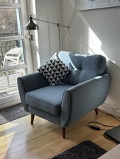 French connection Zinc Sofa Teal DFS 2x 4 Seaters 1x Armchair