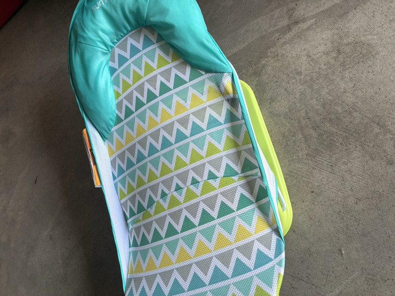 Portable Infant Baby Bouncer Seat, Turquoise/Teal Geometric Pattern