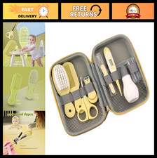8-in-1 Baby Grooming Kit - Hair Brush, Nail Clipper, Toothbrush Scissors - Yel