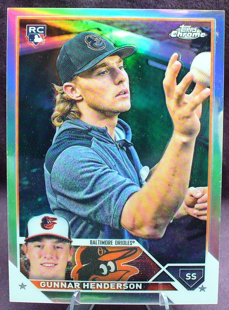 GUNNAR HENDERSON 2023 Topps Chrome #206 (RC) Image Variation DAMAGED READ