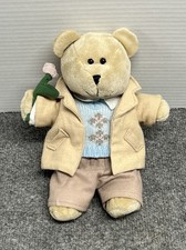 Starbucks Coffee Bearista Bear 9" Plush with Pink Rose 2006