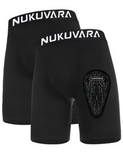 Boys Youth Baseball Cup Underwear Football Compression Shorts with Soft Prote...