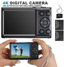 Digitalkamera Fotokamera 64MP HD Mini Videokamera 18X Zoom Camera + 32GB Karte