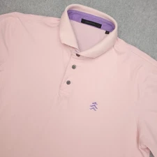 Greyson Polo Shirt Mens Large Pink Lavender Golf Performance Short Sleeve Collar