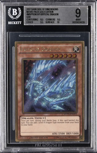 2017 YU-GI-OH! THE DARK SIDE OF DIMENSIONS #MVP1-ENGV2 KRYSTAL DRAGON BGS 9