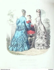 1870 Fashion Illustrated Engraving # 19 (Old Fashion Plate)