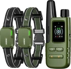 Dog Shock Collar 2 Dogs (10-120Lbs) 4200FT Dog Training Collar with Remote Green