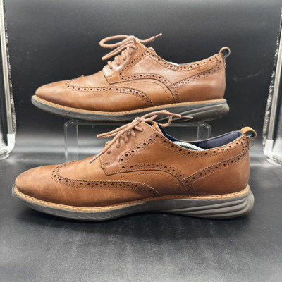 Cole Haan Zerogrand Wingtip Oxford Mens Size 13M British Tan 