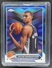 2023-24 Topps Chrome Victor Wembanyama RC Blue Basketball Refractor #1 Spurs
