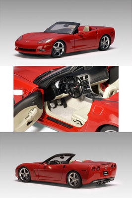 2005 CHEVROLET CORVETTE C6 RED 1:18 Scale AUTOart #71221 LIMITED