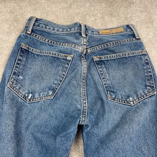GRLFRND Karolina Jeans Women's Size 24x25 Mid-Rise Slim Cropped Raw Hem Denim - Picture 8 of 18