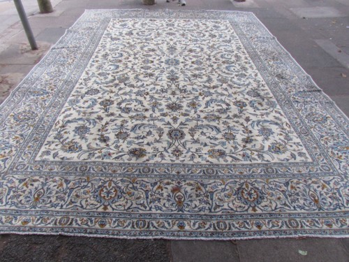 VINTAGE WORN MAIN Fabriqué Traditionnel Oriental Laine Délavé Rose Court Chemin EUR 121,81