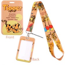 Winnie the Pooh Character Themed Tigger Lanyard ID Badge Holder Keychain