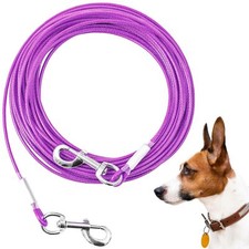 50Ft Heavy Duty Tie Out Cable for Large Dogs Up To 125Lbs Dog Runner Tether Line