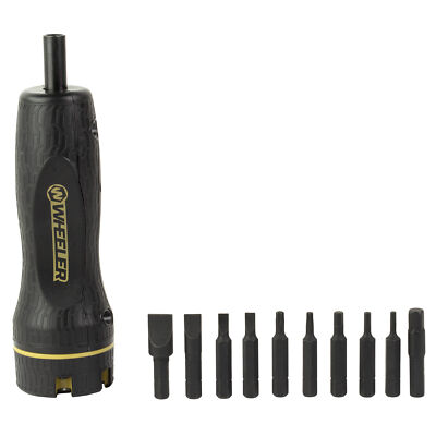 Wheeler Digital FAT Wrench 2023 15-100 IN-LB Torque Tool 10 Bits Case Black/Gold
