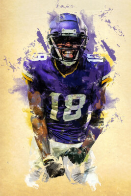 Justin Jefferson Minnesota Vikings American Football Wall Art - POSTER 20''x30''