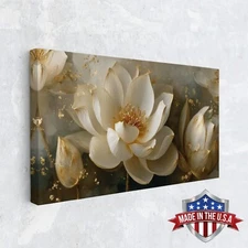 Whispers of the Lotus Canvas Print for Home Decor, Flower Wall Decor Art Poster