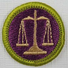 Law Current Plastic Back Merit Badge [MB-139]