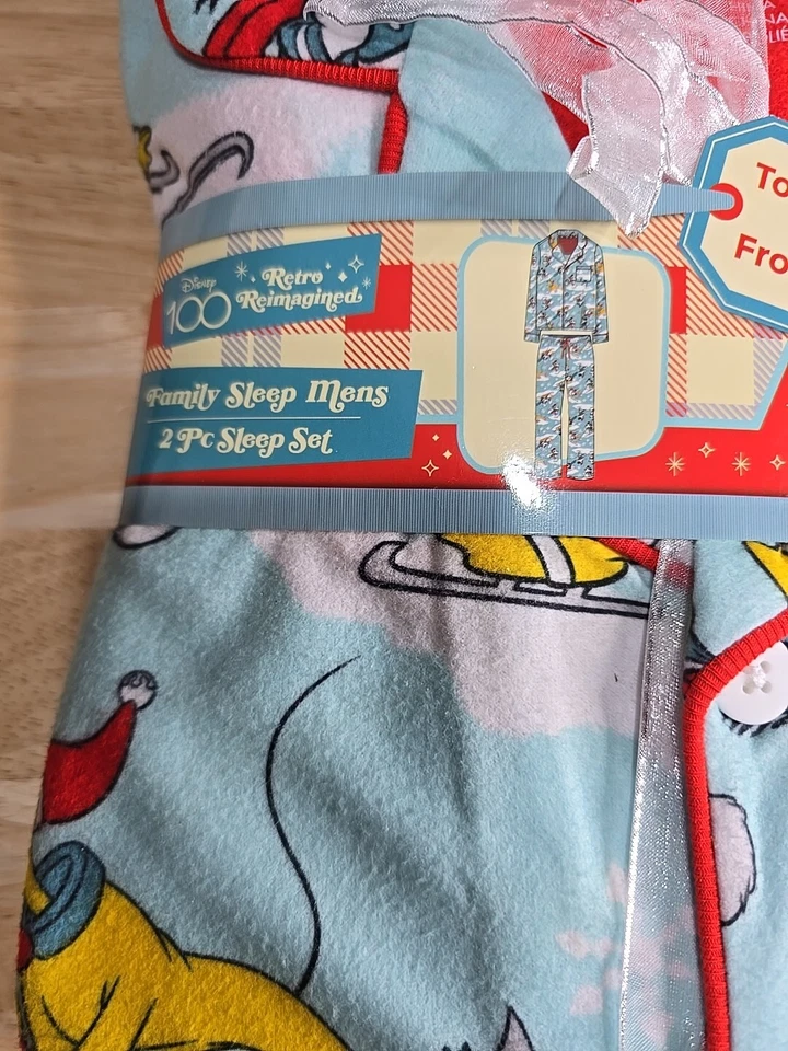 Men's Disney 100 Retro Reimagined Family Matching Pajamas Mickey and Friends M - Image 2 of 4