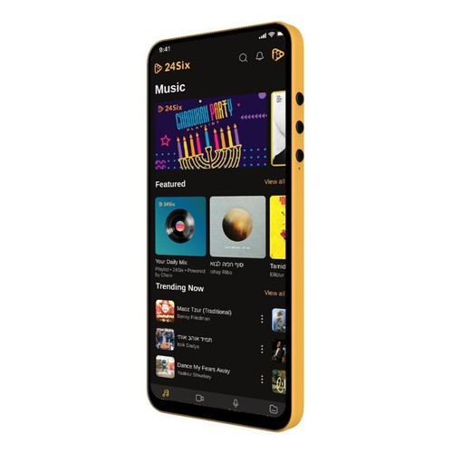 24Six Family Player2 Super Thin 64GB Black and Orange Kosher Media Player - Picture 2 of 6