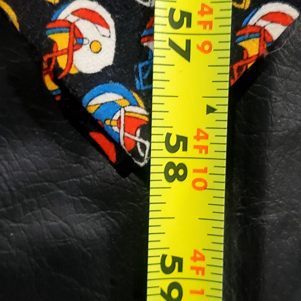 Football Helmets Men's Necktie Coach Team Sports Player Gift Black Neck Tie - Image 2 of 4